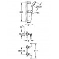 Термостат для душа с душевым гарнитуром Grohe Grohtherm 500 34796000