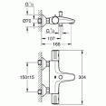 Термостат для ванны с изливом Grohe Grohtherm 800 34564000 (подключение горячей воды справа)